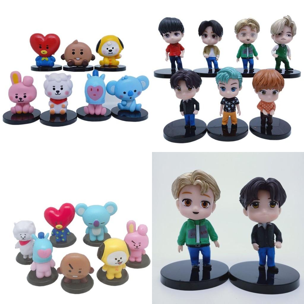 Exquisite 7pcs Set Of Kpop Bangtan Boys Star Figure Dolls For Unique Decor