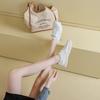 2025 summer new leather little white shoes women's breathable casual board shoes soft sole not tired feet versatile single shoes one pedal