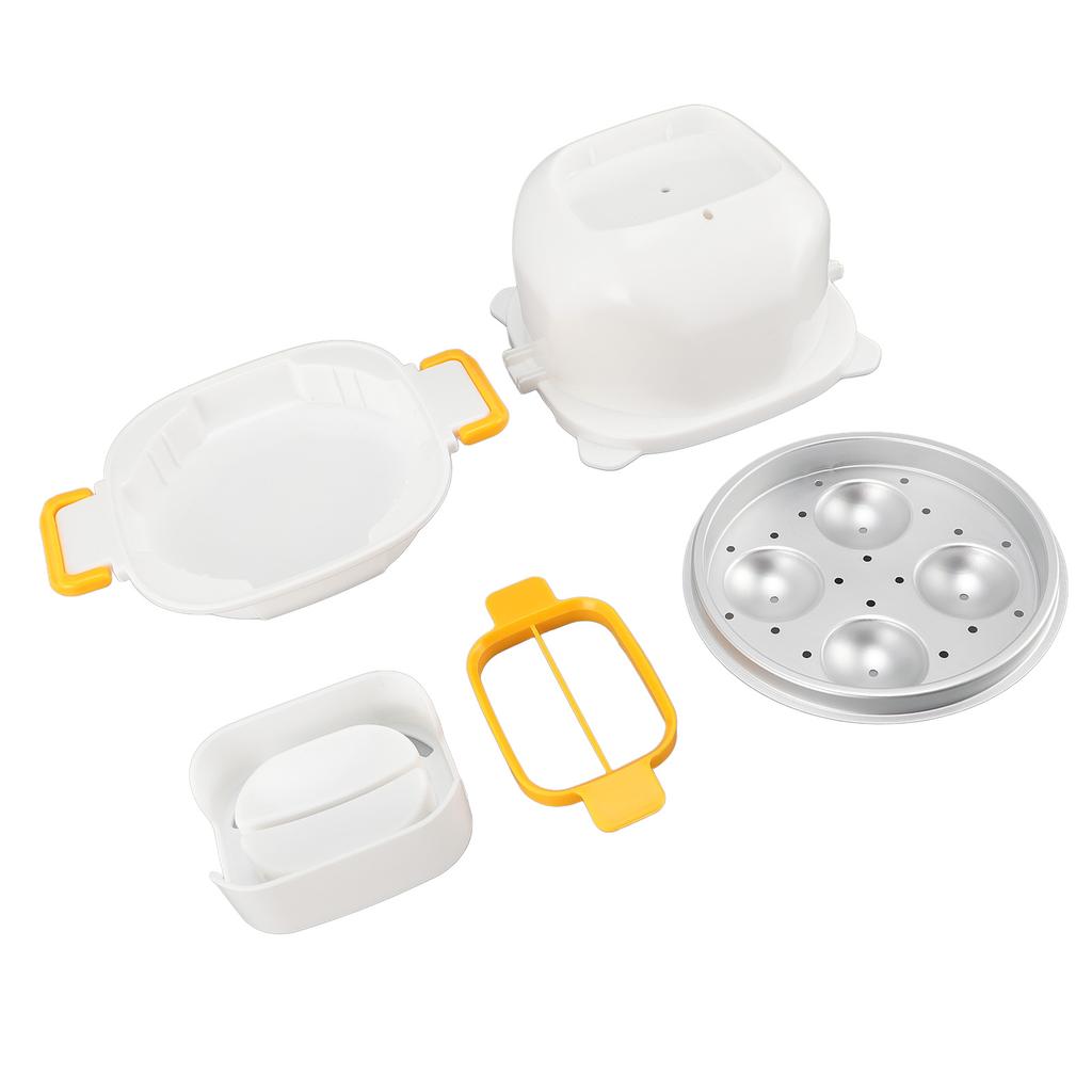 Microwave Egg Boiler Steaming Cutting Dual Use 4 Cavities Fast Microwave Boiled Egg Cooker for Home