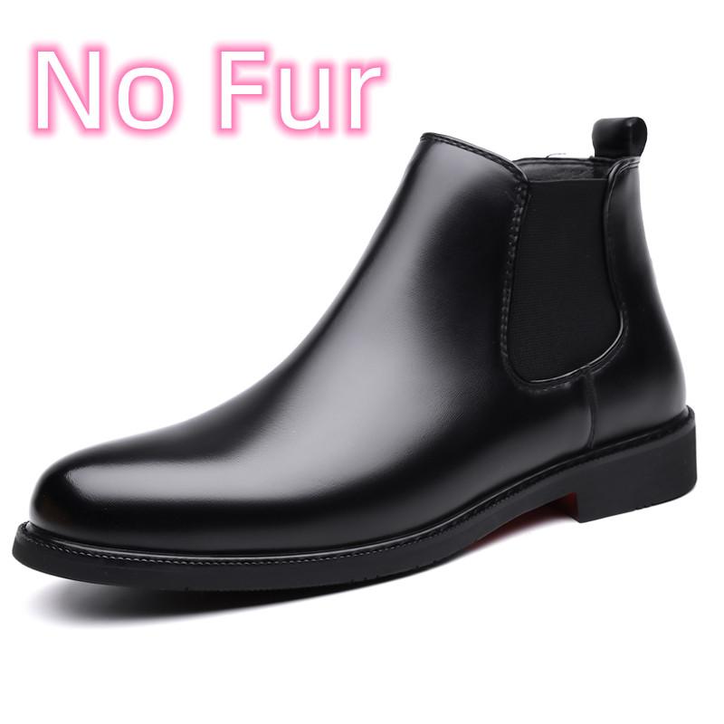 Autumn Winter 2025 New Men Leather Shoes Outdoor Motorcycle Boots Male All-match Chelsea Boots Luxury Men Slip On Ankle Boots