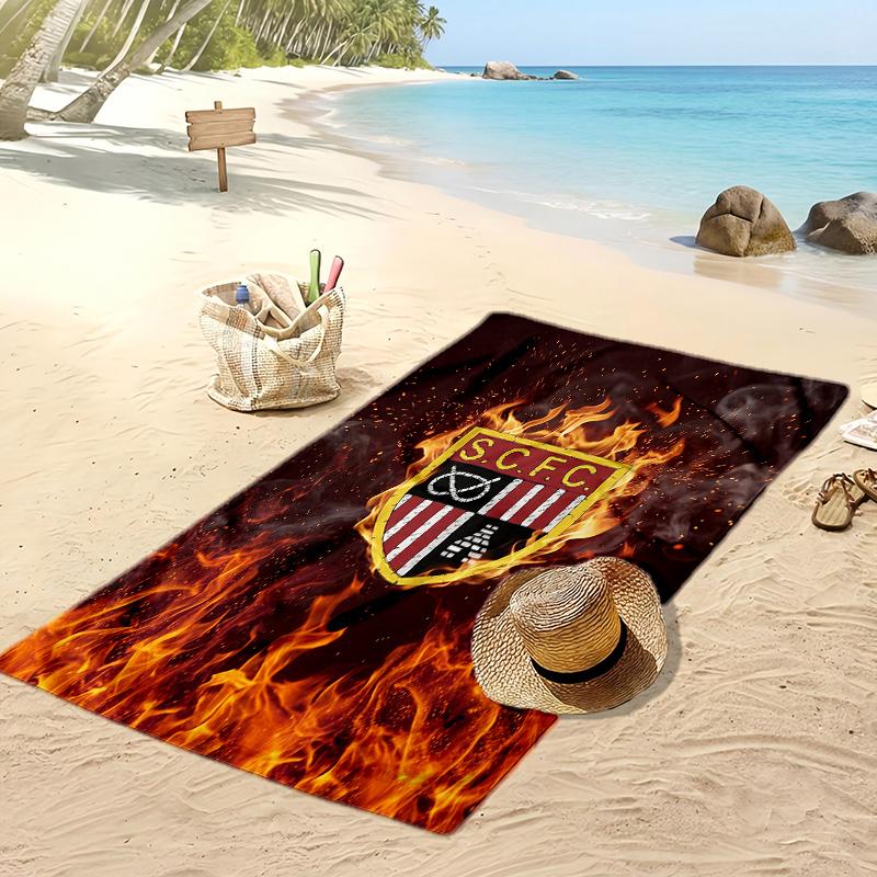 Stoke City Fußball Print Strandtuch, Großes Weiches Schnelltrocknendes Handtuch für Strand Camping Schwimmen
