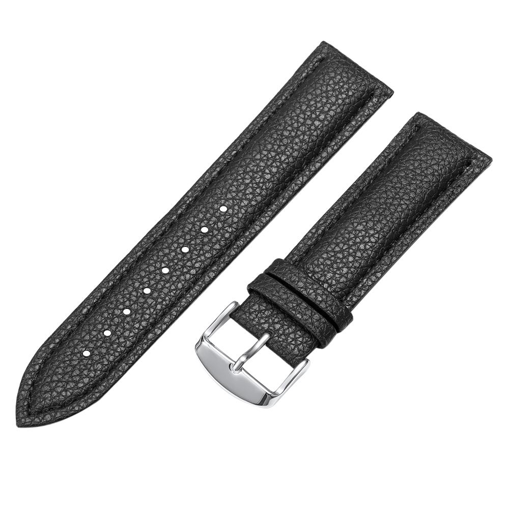 Universal Leather Watch Band 12mm 14mm 16mm 18mm 20mm 22mm Watch Straps Women & Men Thin Smooth Bracelets Soft Comfortable Belt