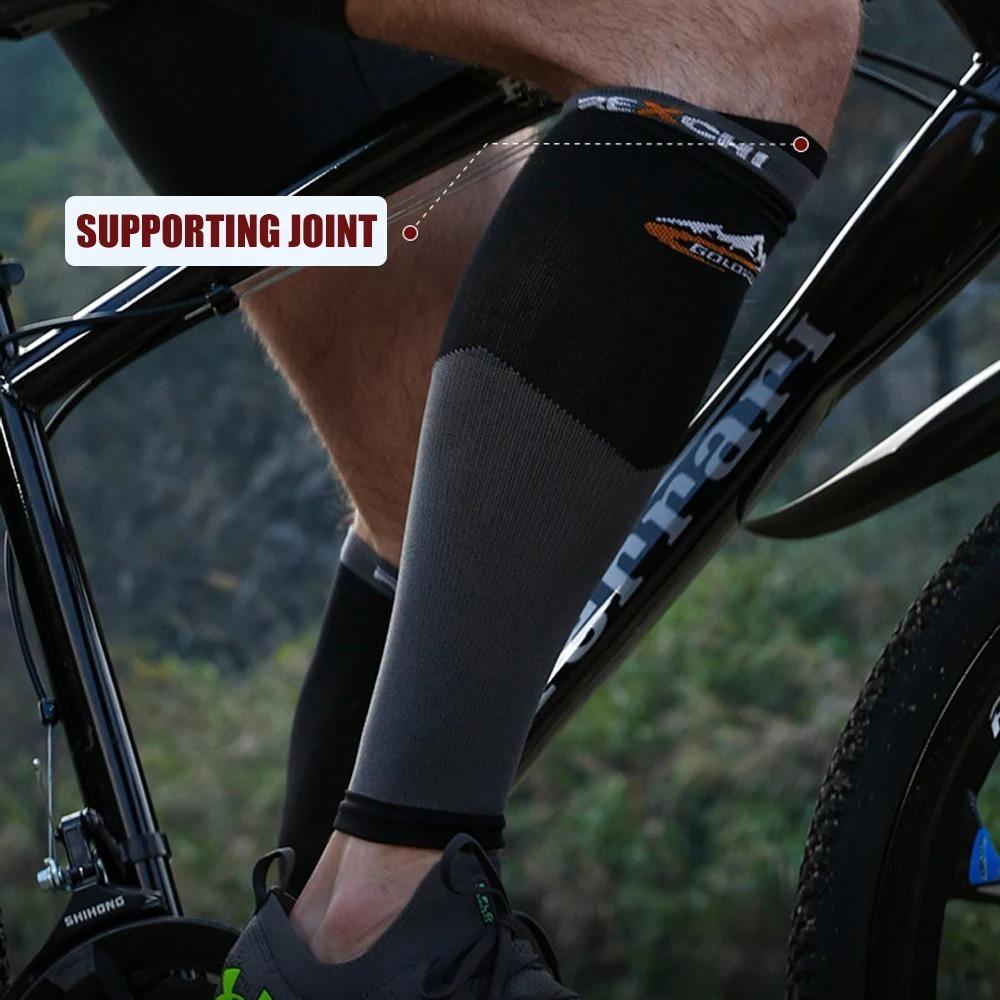 1Pair Wear-resistant Calf Support Brace Imitation Nylon Calf Sleeve  Sports Fitness Cycling