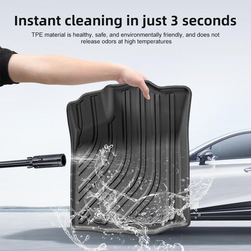 Stain-Resistant TPE Floor & Rear Bed Mats for 2004-2024 Toyota Tacoma