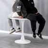 European Simple Round Dining Table for Home, Balcony, or Coffee Shop