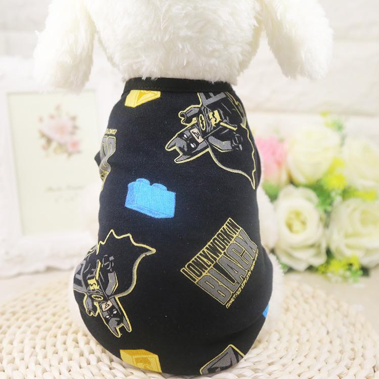 Printed mesh camouflage cartoon pet dog cat vest clothes spring and summer sunscreen