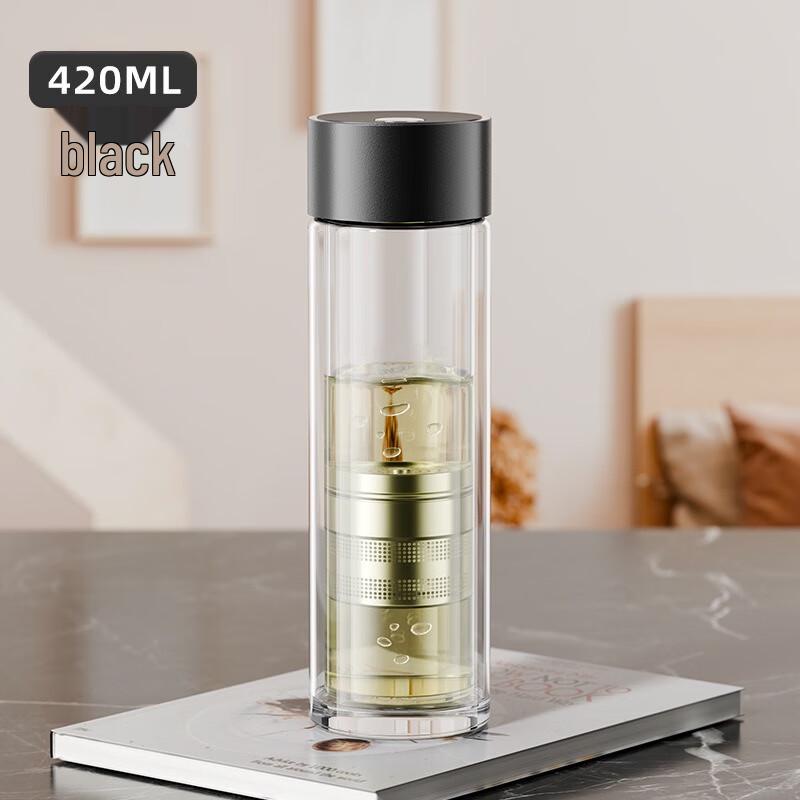 Mingxia Magnetic Tea Separation Double-Layer Glass Cup