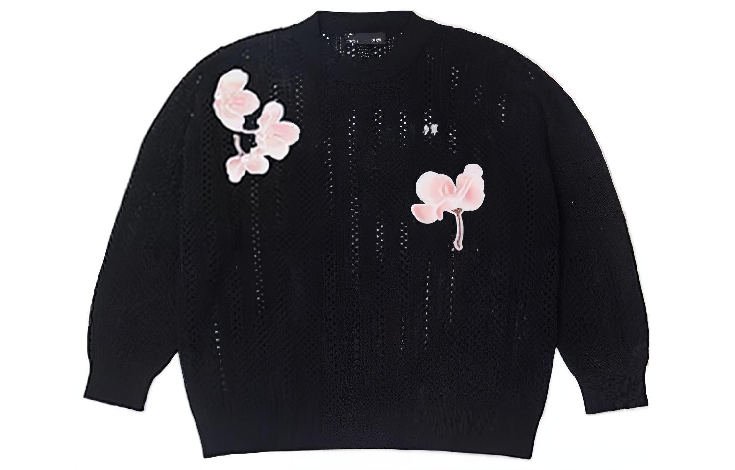 Li Ning Sports Fashion Collection Sports Trendy Collection Knitwear Women s Black AMBS068-2 M
