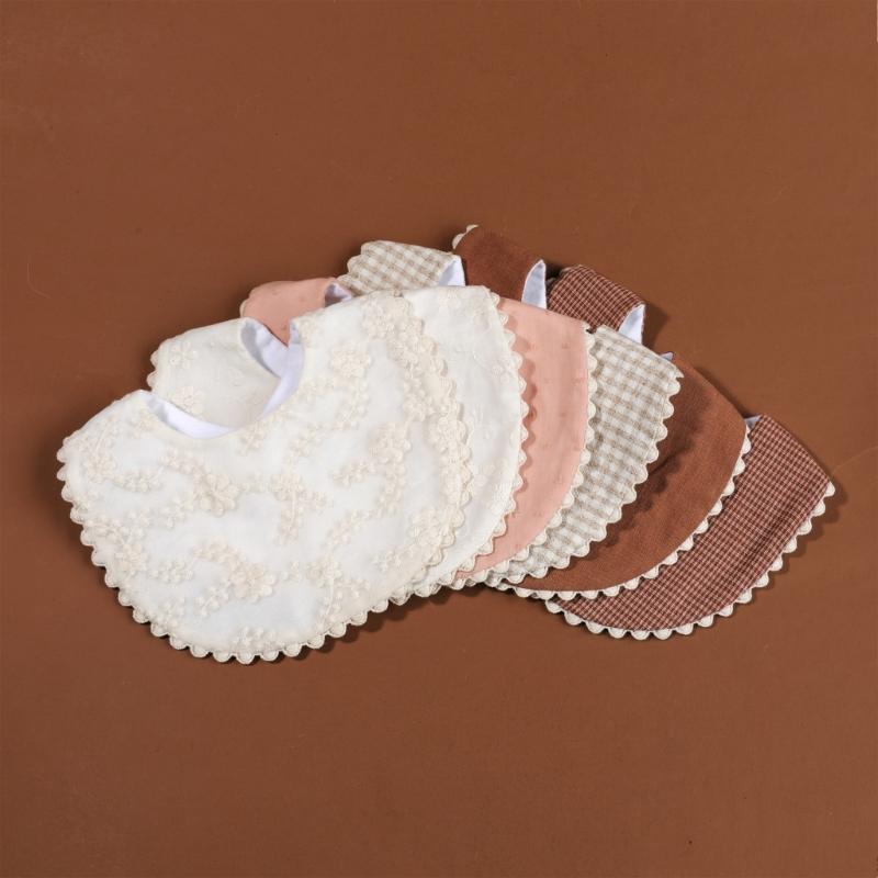 Absorbent Baby Bandana Bib Solid Color Drooling Towel Comfortable Teething Bib for Newborns To Toddler 0-24 Months