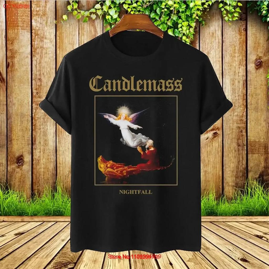 NEW Candlemass Night Fall For Fans Black size S 5XL T Shirt VC1213 vintage Washed Unisex Comfortable Stretched graphic