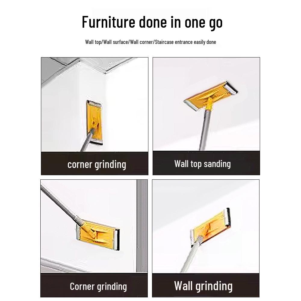 Manual Wall Sanding Tool with Self-Adhesive Sandpaper Holder