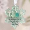 Snowflake Shaped Sea Glass Friendship Handcrafted Ornament Companionship Keepsake Christmas Tree Decoration for Best Friends