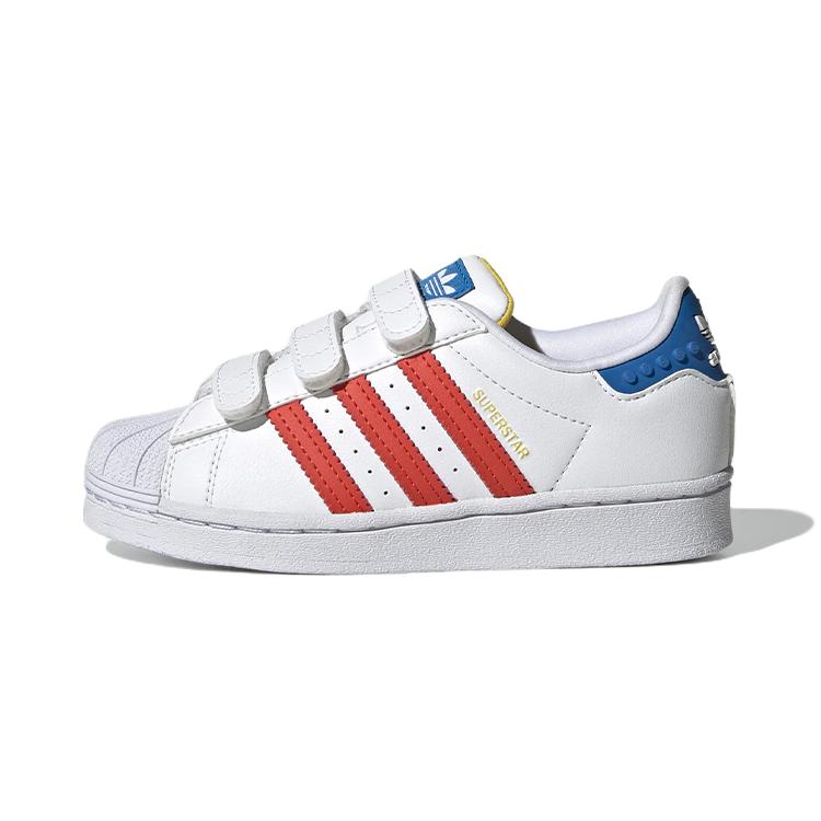 

LEGO x Adidas Originals SUPERSTAR Низкие кеды из синтетической кожи, устойчивые к истиранию, для катания на скейтборде, детские GV8883 33.5
