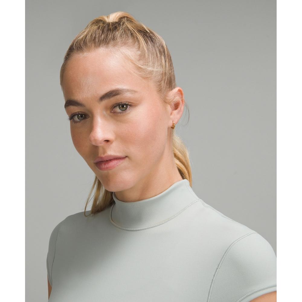 Lululemon Wunder Train Super Cropped Short Sleeve Shirt Jade Grey