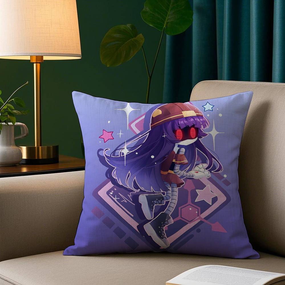 Cartoon Murder Drones Pillow Case Short Plush Print Cushion Cover Square Throw Pillow Covers Sofa Home Decor