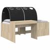 Bed with Tunnel 3 Pcs. Artisan Oak and Black Engineered Wood