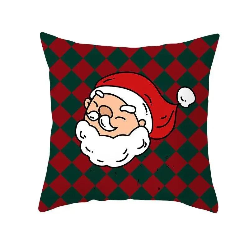 Fronhas temáticas de Natal Acessórios para carro Escritório Papai Noel Sala de estar Sofá Fronhas para casa