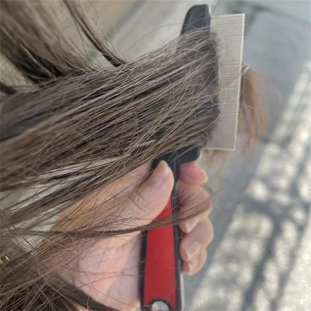 Stainless Steel Fine Tooth Comb Tweezers Comb Lice Comb Dandruff Comb Professional Head Lice Nit Removal Hair Comb