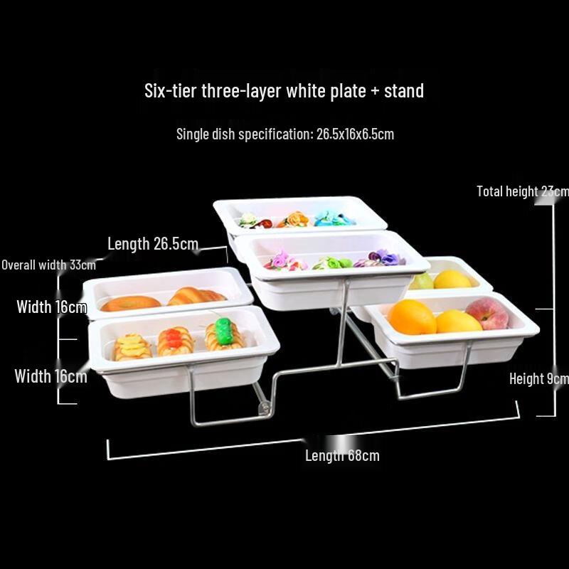 Three-Tier Buffet Food Display Stand