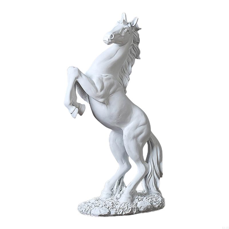 

KX4B Standing Horse Resin Statue Animal Ornament Sculpture Art Figurine Crafts for Home Bedroom Office Decoration Housewarming белый