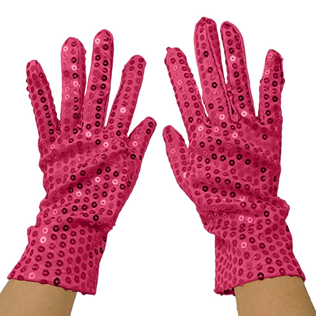 Unisex Sequin Stage Gloves, Night Dance Fashion Performance Clothing Accessories Gloves