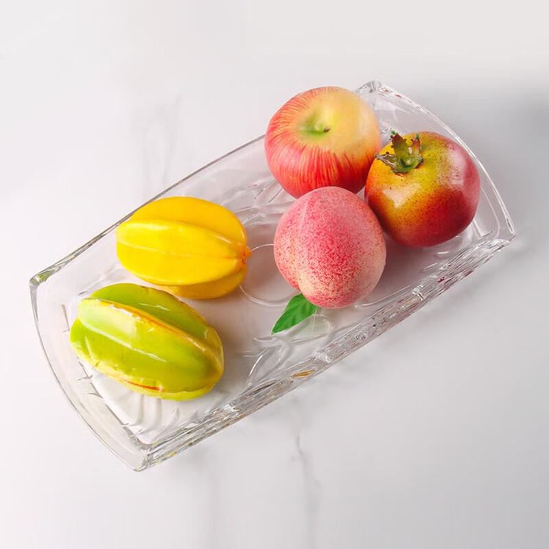 Nordic Crystal Glass Decorative Serving Tray