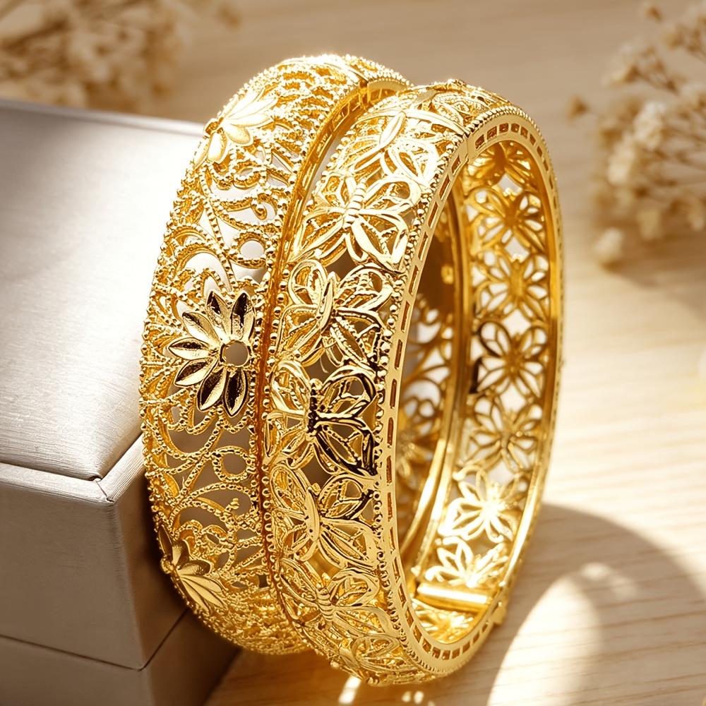 Bohemian Style Bracelet, Gold Plated Zinc Alloy, Butterfly Leaf Pattern