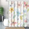 Colorful Floral Shower Curtain: Vibrant Flowers and Leaves for a Cheerful Bathroom Decor