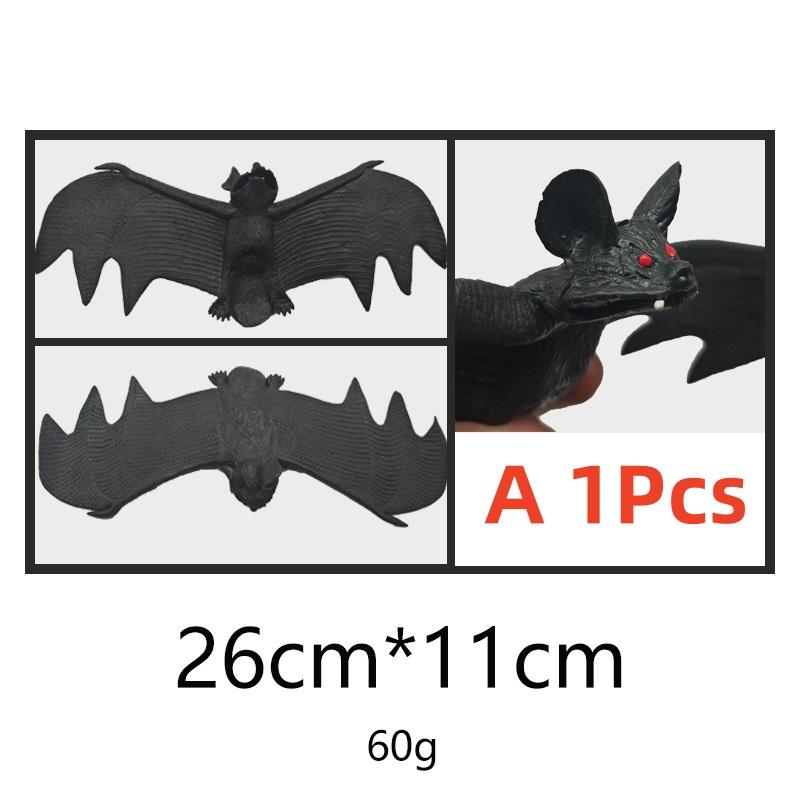 Simulation Bat Tpr Soft Rubber Halloween Prank Animal Model Scary Pendant Rubber Bat Venue Decoration Props April Fool'S Toys