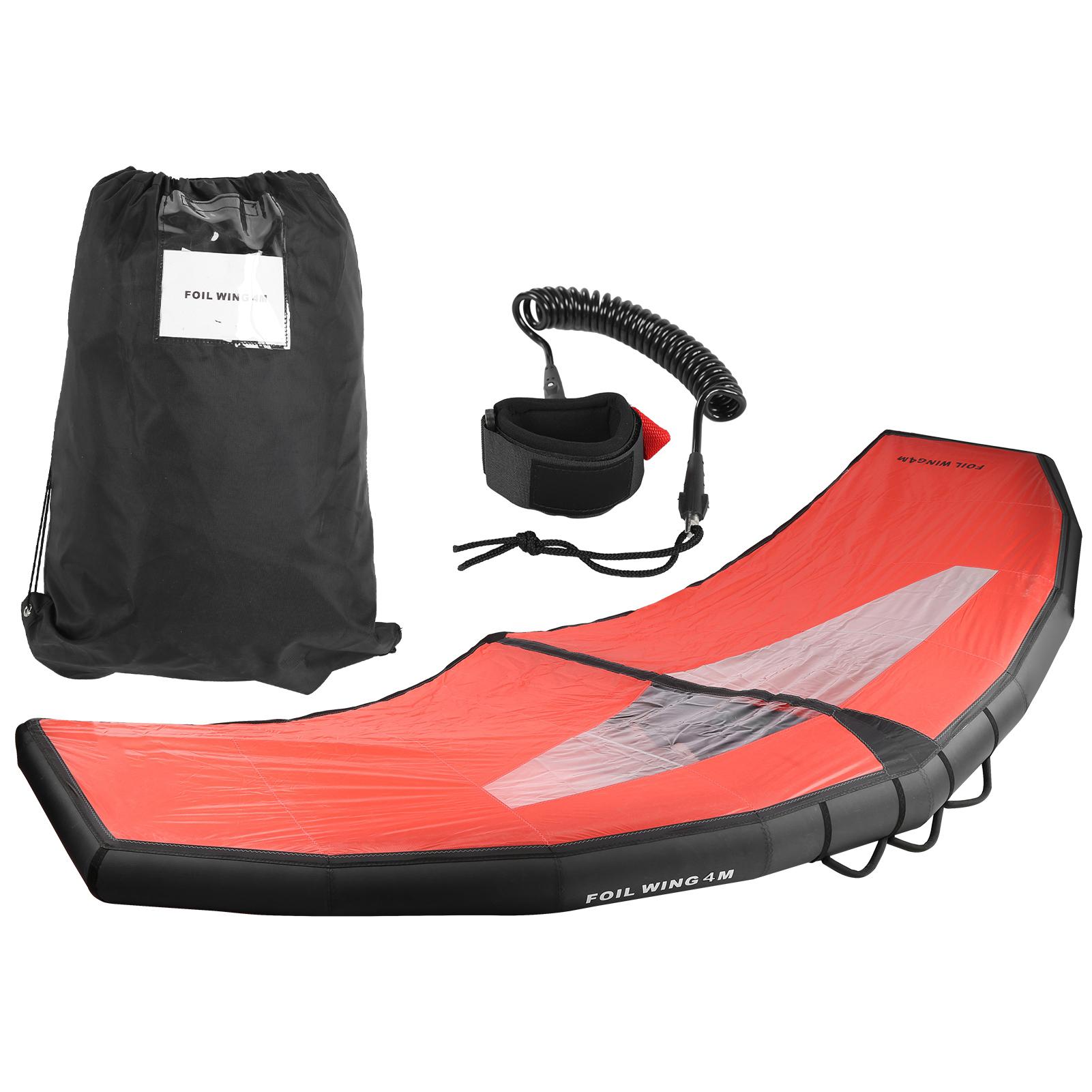 Placă de surf gonflabilă ușoară, de mână, cu aripă zburătoare, pentru sporturi nautice, Echipament de surf M black