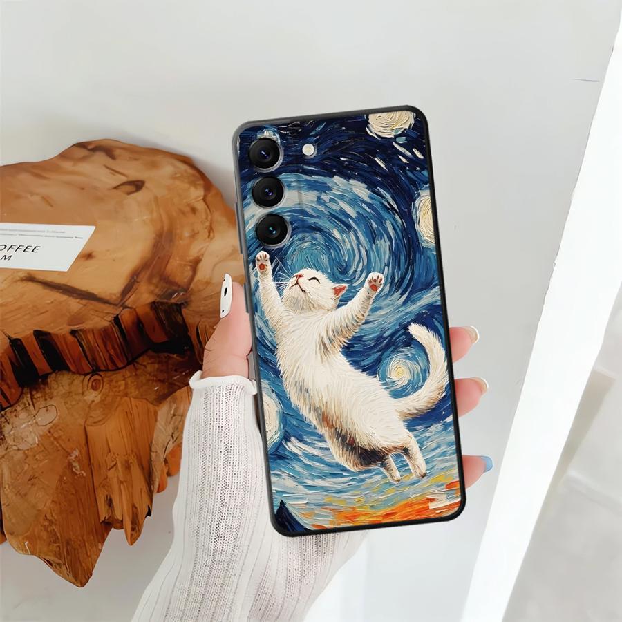 Cute Cartoon Cat Phone Cover Case for Samsung Galaxy A57 A15 A53 A17 A52 A36 A25 A16 A05 A23 A37 A73 A51 A06 A55 A13 A70 A12 A50