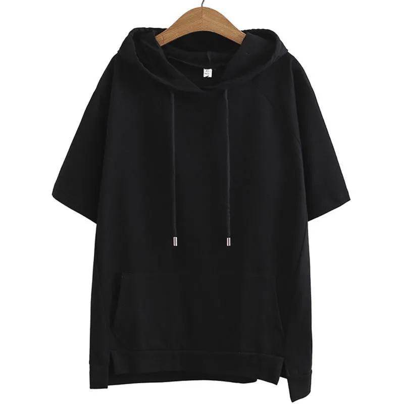 

Shirt for Women Summer Large Size Cotton Hooded T-shirt Soft Loose Printed Casual Comfortable Pullover T-shirt Top XXXL