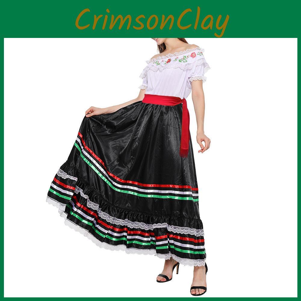 Ethnic Western Womens Dress With Lace And Embroidery Design For Daily Halloween