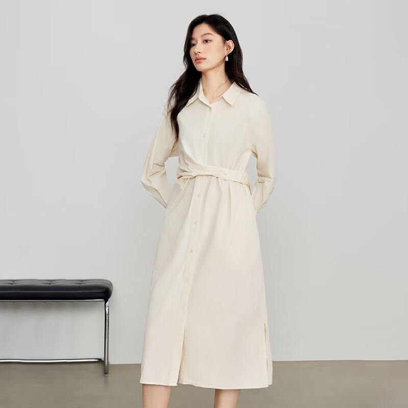 Women's Elegant Long-Sleeve Shirt Dress
