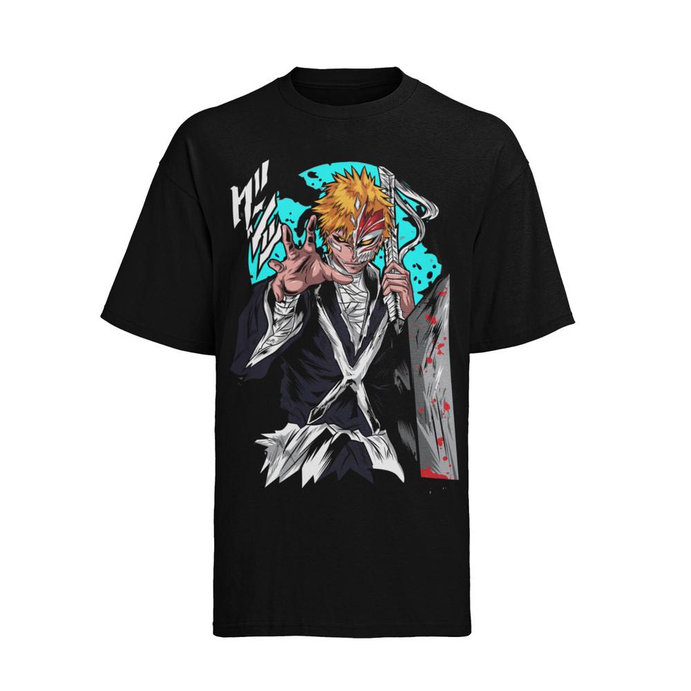Bleach Ichigo Kurosaki Bankai Style Herren T-Shirt Baumwolle