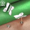Luxury Beautiful 925 Sterling Silver AAA Zircon Butterfly Stud Earrings Exquisite Jewelry For Women Birthday Wedding Party Gifts