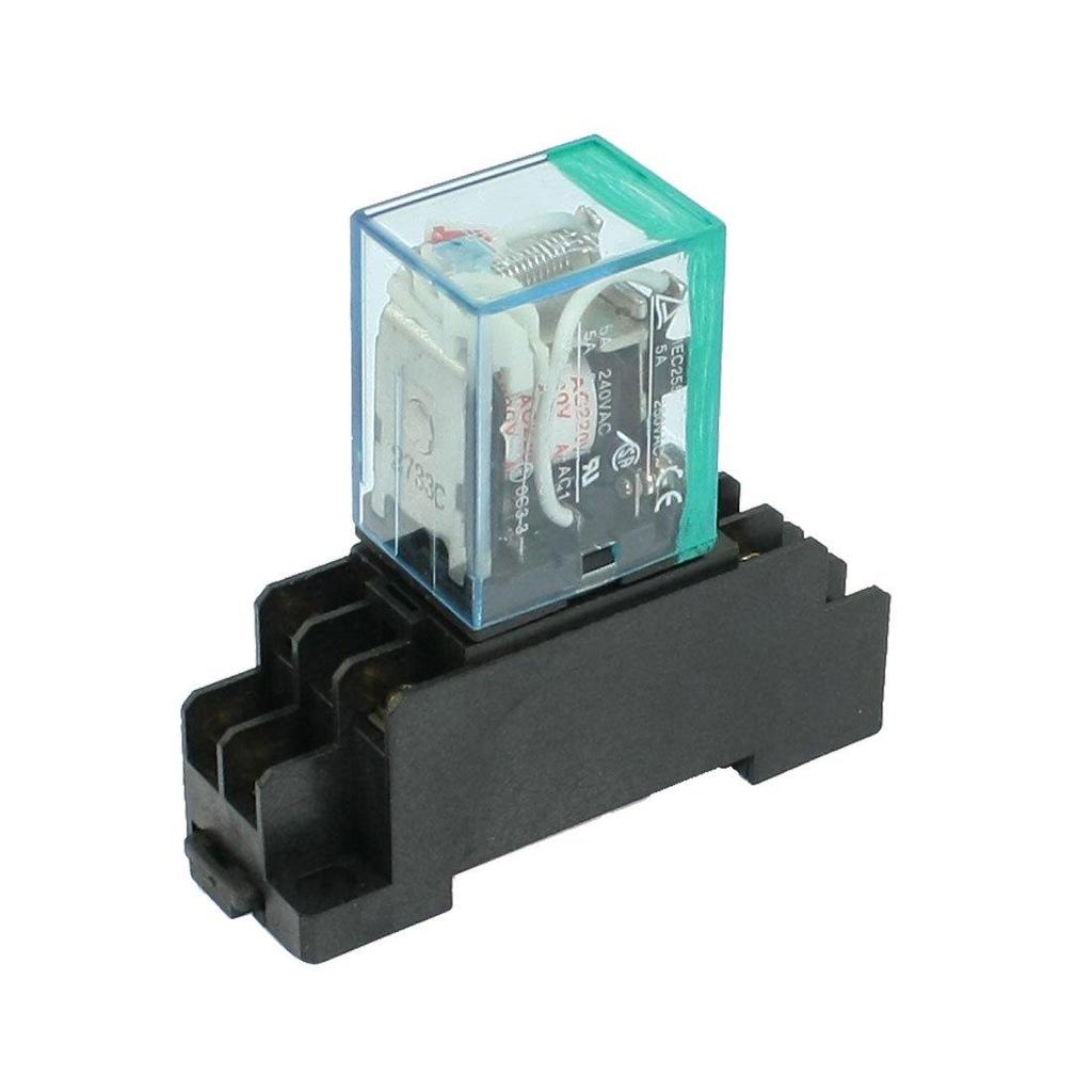 MY2NJ Model DPDT 24VDC Coil 8 Pin 35mm DIN Rail Power Relay & Socket,black G1O8 MY2NJ Model DPDT 24VDC Coil 8 Pin 35mm DIN Rail Power Relay & Socket,black G1O8