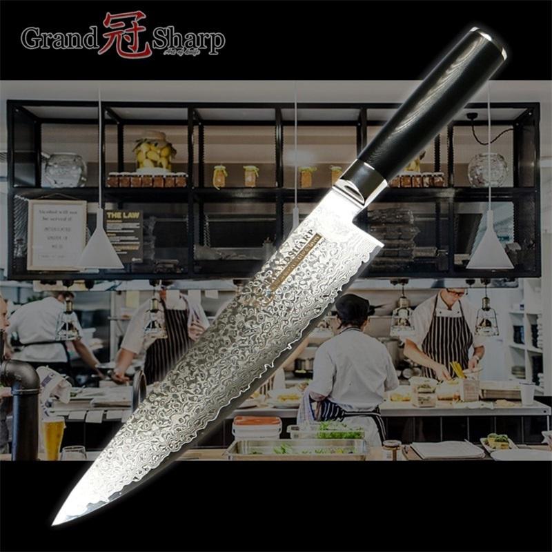 8'' kuchařský nůž japonský VG10 ocel 67vrstvý japonský kuchyňský nůž kuchyňský nůž z damaškové oceli
