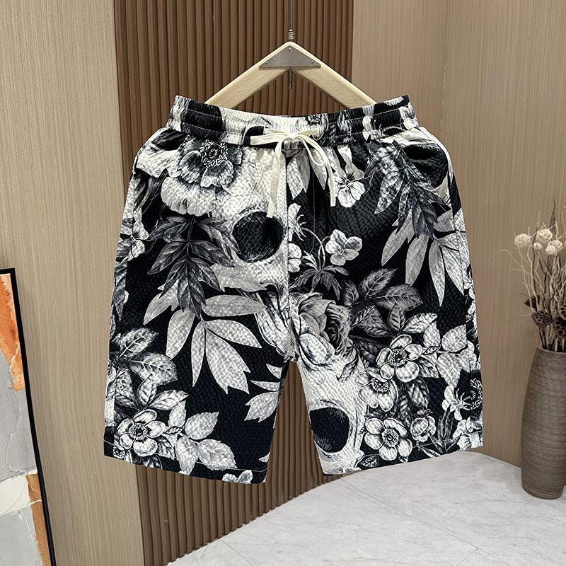 

Трендовые хип-хоп шорты повседневные свободные мужские в гонконгском стиле бриджи пляжные шорты XXXL чёрный