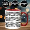 Nordic Geometric 350ml Ceramic Mug with Ergonomic Handle & Inner Rim Modern Coffee Cup for Home/Office Microwave-safe 2025 NEW