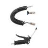 Black Air Duster Gun Pneumatic Wind Blowing Kit Set with Small EU Connector PU Hose