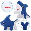 28*18CM Shark Dog Stuffed Animals Shark Dog Plush Toy Blue Sawtooth Ocean Animals Plushies for Baby Boys Girls Kid Birthday Gift