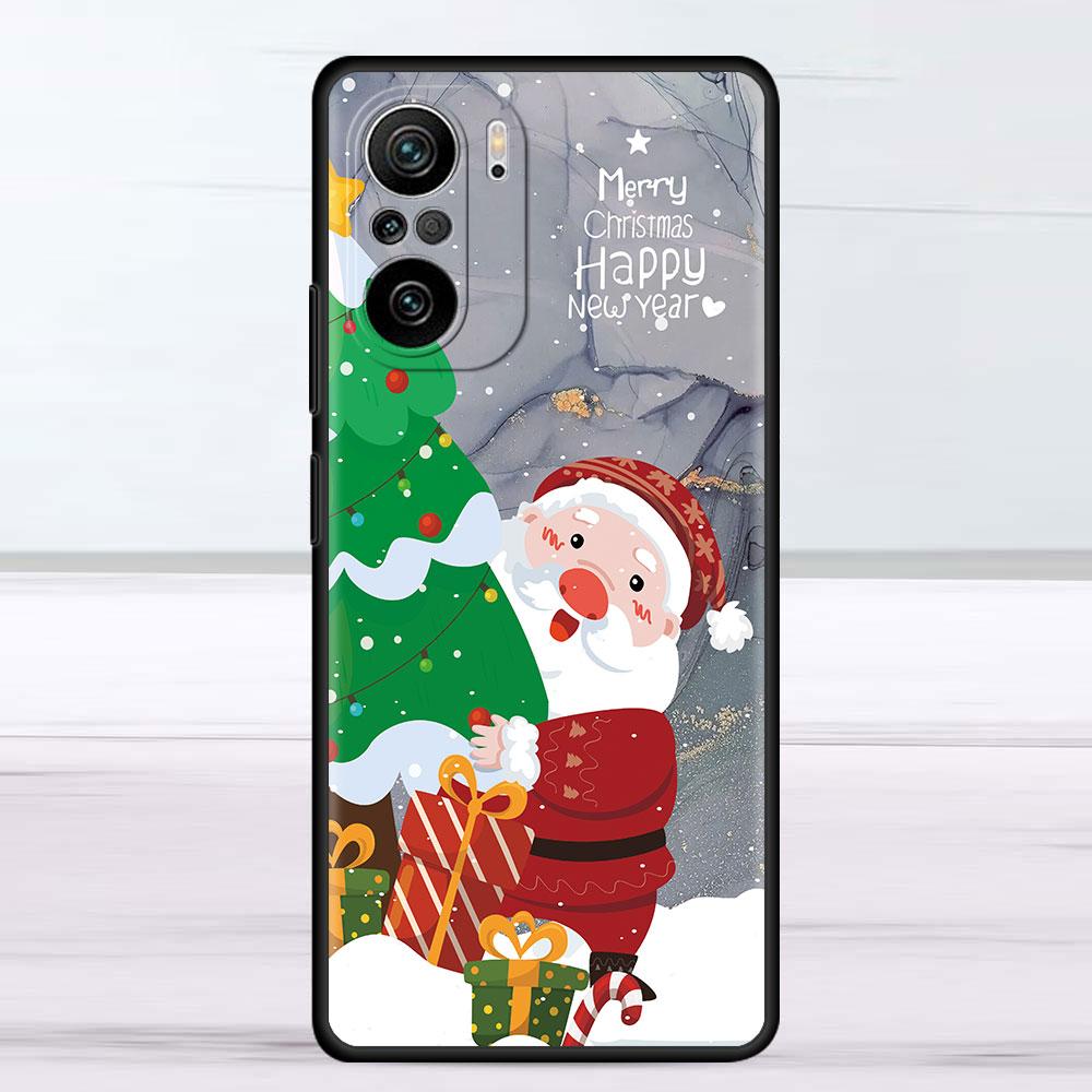 Marble Cute Santa Snowman Case For Xiaomi Redmi Note 11 10 9 Pro K40 10S 9S 9A 9C Phone Cover 9T 8 8T 7 11T Silicone Shell