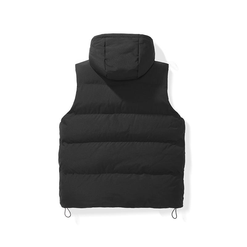 Hooded high-quality autumn and winter warm vest men and women the same casual fashion thickened sleeveless vest men