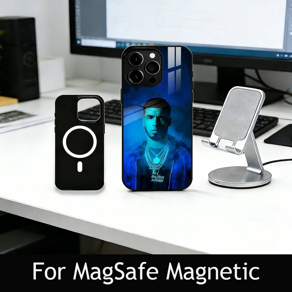 

Rapper A-Anuel AA R-Real Phone Case For iPhone17,16,15,14,13,12,11 Plus,Pro Magnetic with Magsafe Wireless Charging iPhone17Promax
