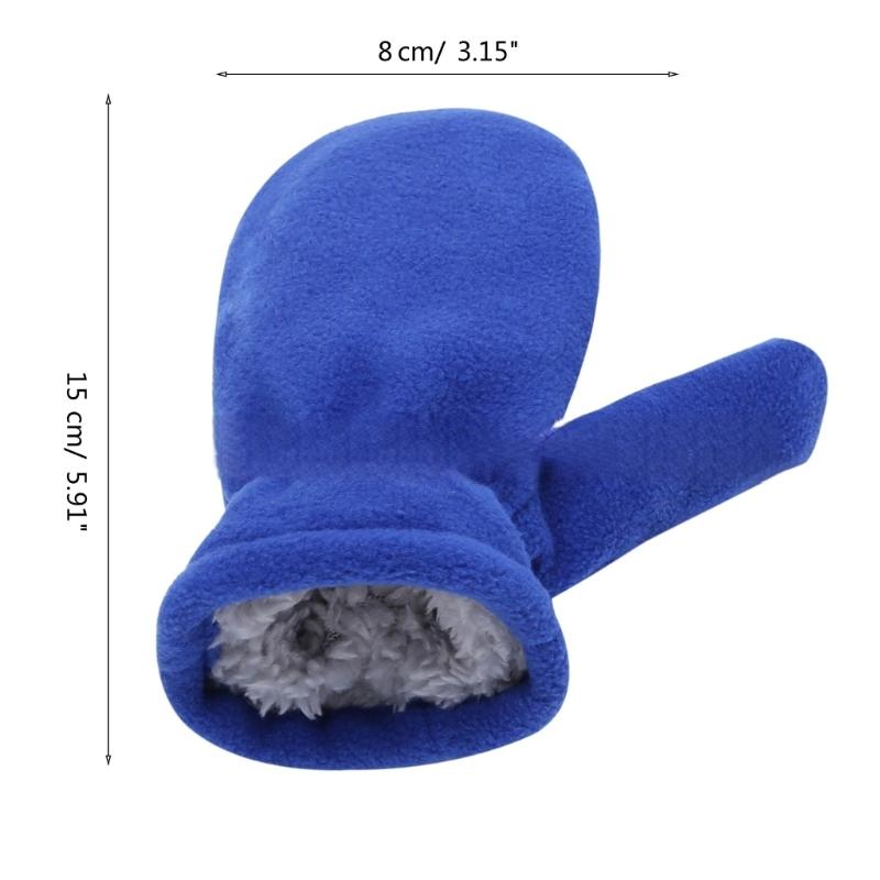 2-4Y Fleece Mitten Kids Winter Kids Mittens Plush Thick Warm Toddler Gloves Plush Gloves Mitts Kid Cycling Gloves