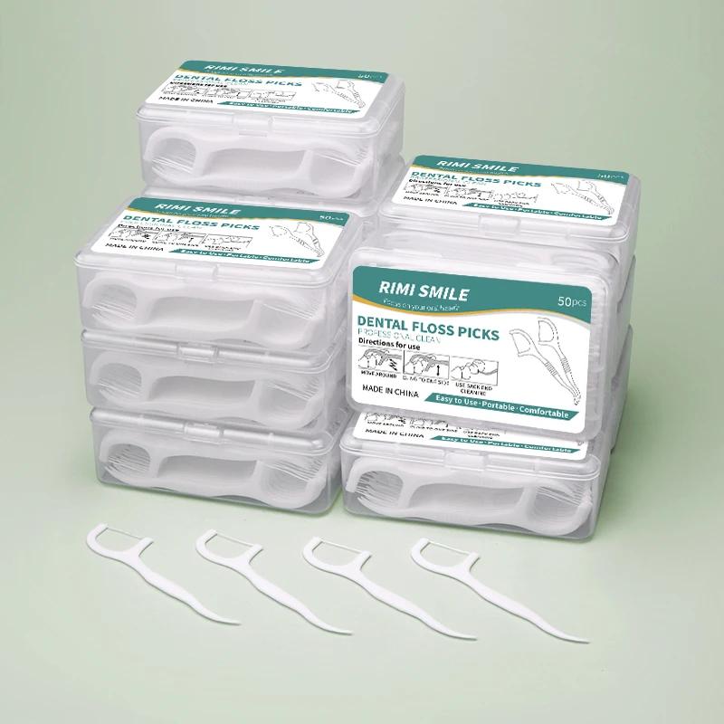50/150/300/600/1000PCS portable Dental floss and toothpicks Disposable oral care products,oral care, dental floss, toothpick set