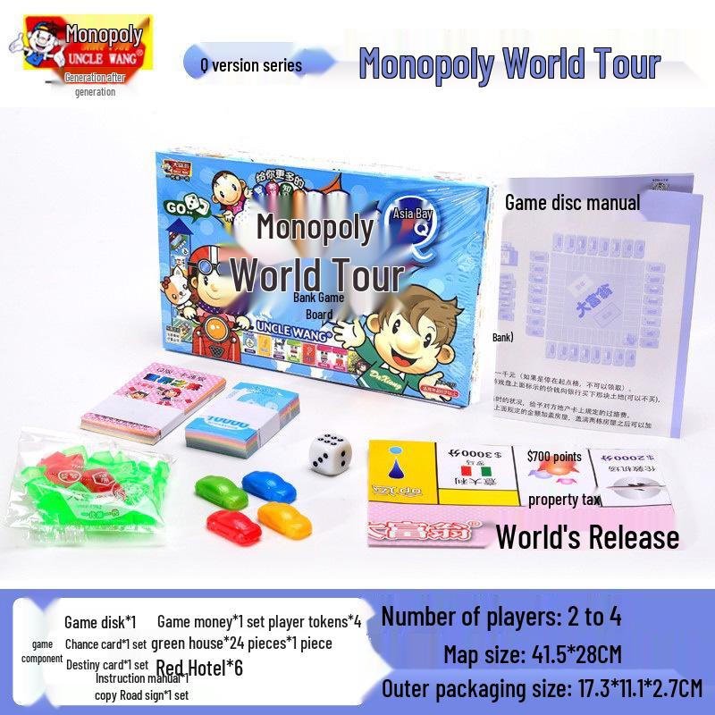 Monopoly Q Version: China & World Tour Edition Board Game