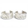 Great TIFFANY&Co. Atlas Ring Pierce Hoop earrings, accessory, Silver 925 Used