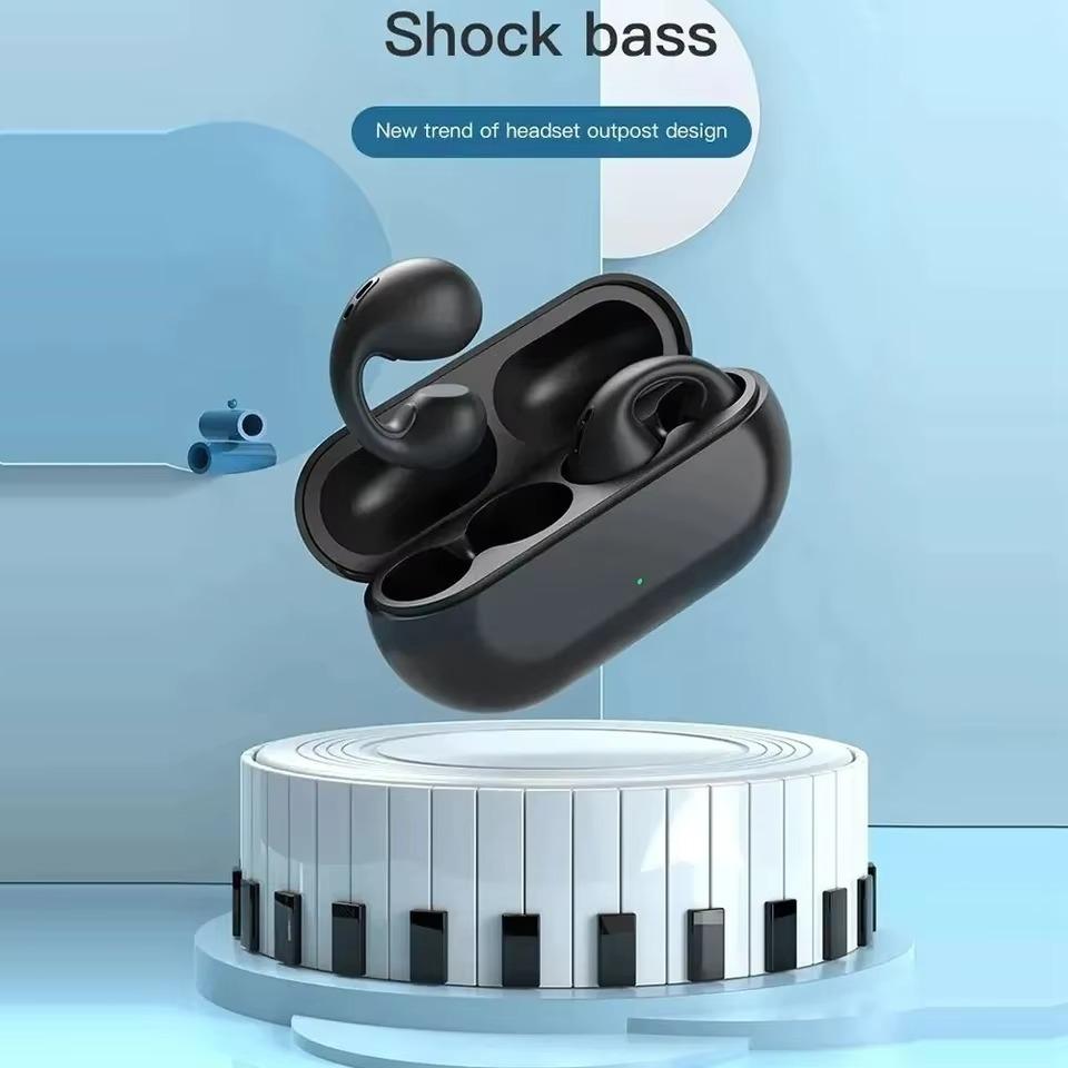 Bluetooth 5.3 Earphones Wireless Ear Clip Headphones HIFI Stereo Noise Reduction Earbuds Waterproof Headsets for Xiaomi Samsung